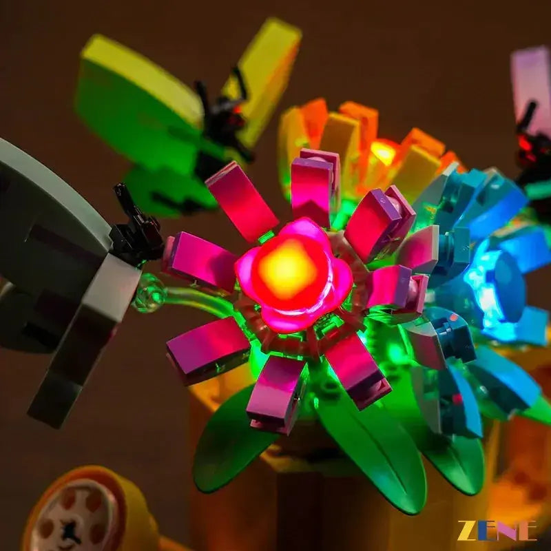 MOC LEGO Light Kit for Flowers in Watering Can Illuminates Display - ToylandEU