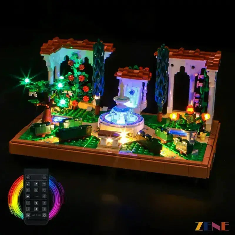 MOC LEGO Fountain Garden Light Kit With Easy Install Steps - ToylandEU
