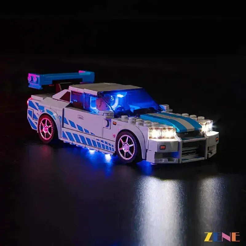 Light Kit for LEGO Furious Nissan Skyline GT-R (R34) Car #42210 - ToylandEU