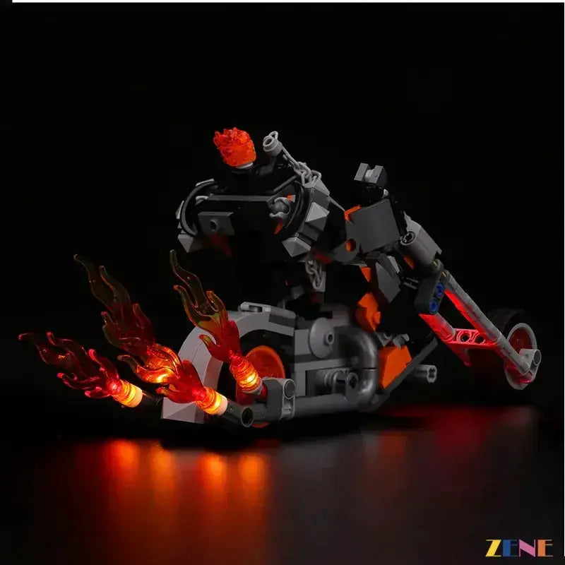 MOC LEGO Ghost Rider Light Kit for 76245 Mech and Bike - ToylandEU