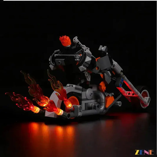 MOC LEGO Ghost Rider Light Kit for 76245 Mech and Bike - ToylandEU