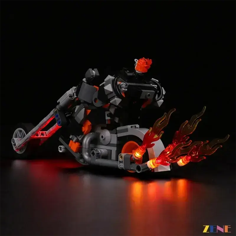 MOC LEGO Ghost Rider Light Kit for 76245 Mech and Bike - ToylandEU