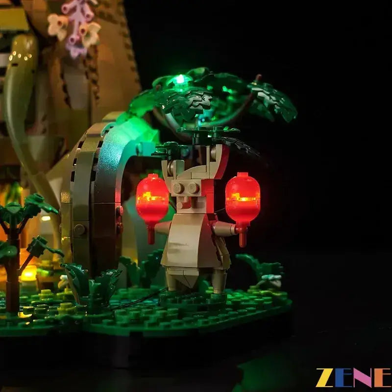 MOC LED Light Kit Illuminates LEGO Deku Tree 77092 Display - ToylandEU