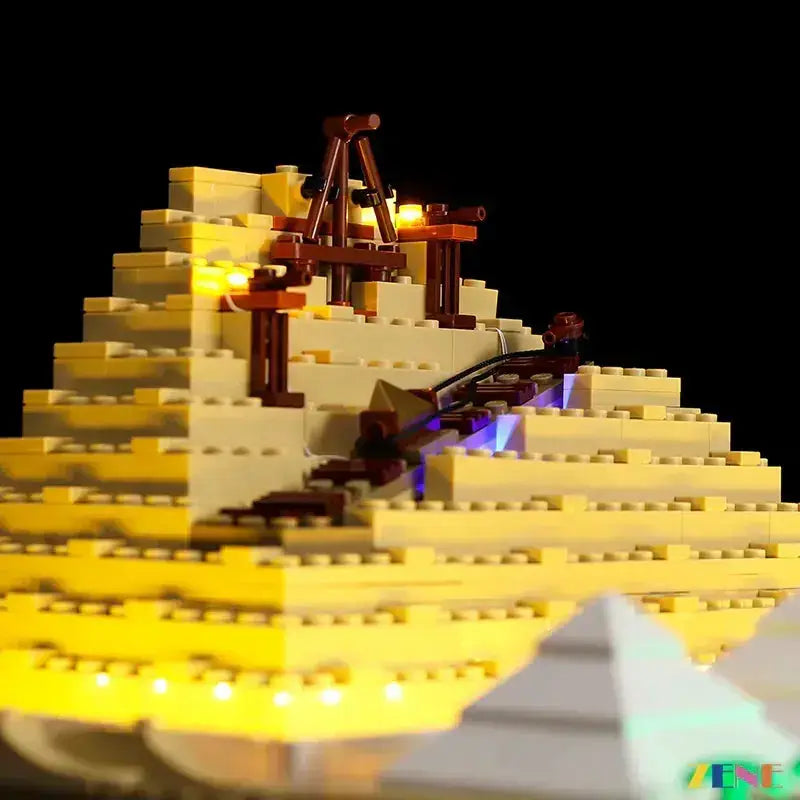 MOC LEGO Great Pyramid Lighting Kit For Giza Sets Enhances Display - ToylandEU