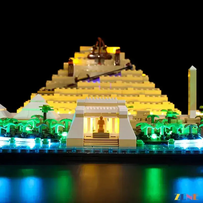 MOC LEGO Great Pyramid Lighting Kit For Giza Sets Enhances Display - ToylandEU