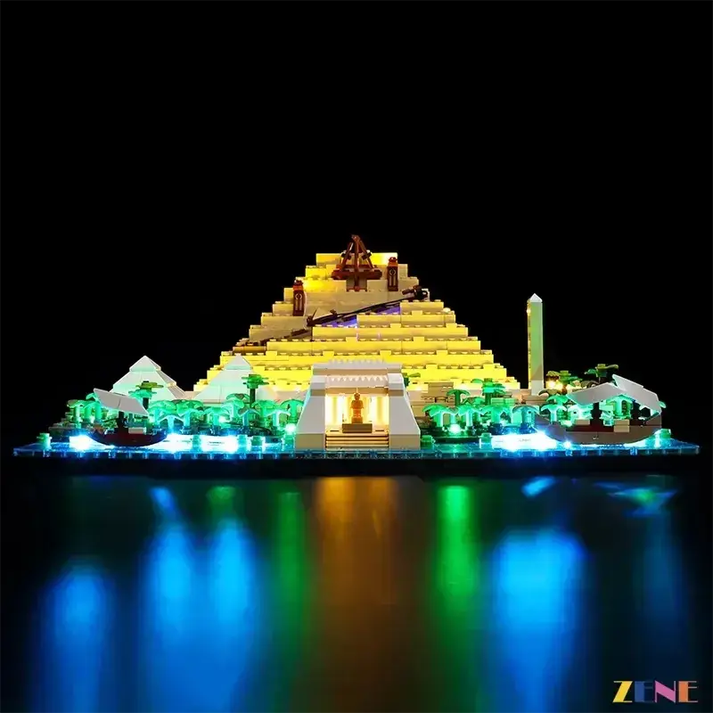 MOC LEGO Great Pyramid Lighting Kit For Giza Sets Enhances Display - ToylandEU