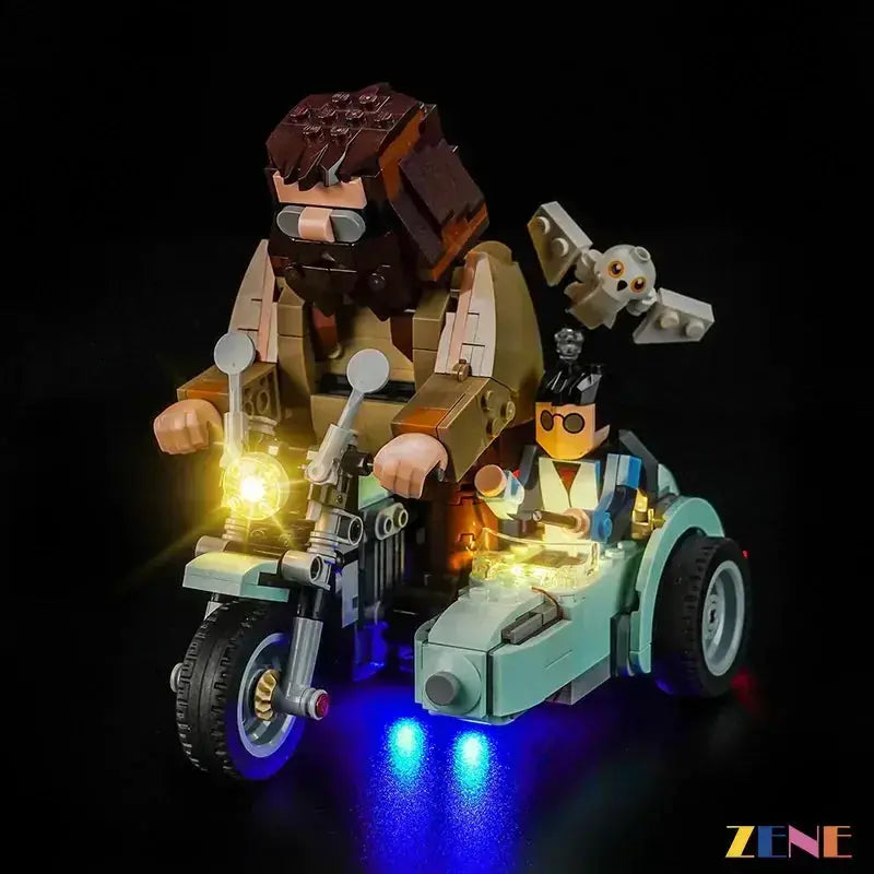 MOC Lego LED Light Kit Illuminates Hagrid And Harry's Motorcycle Ride - ToylandEU