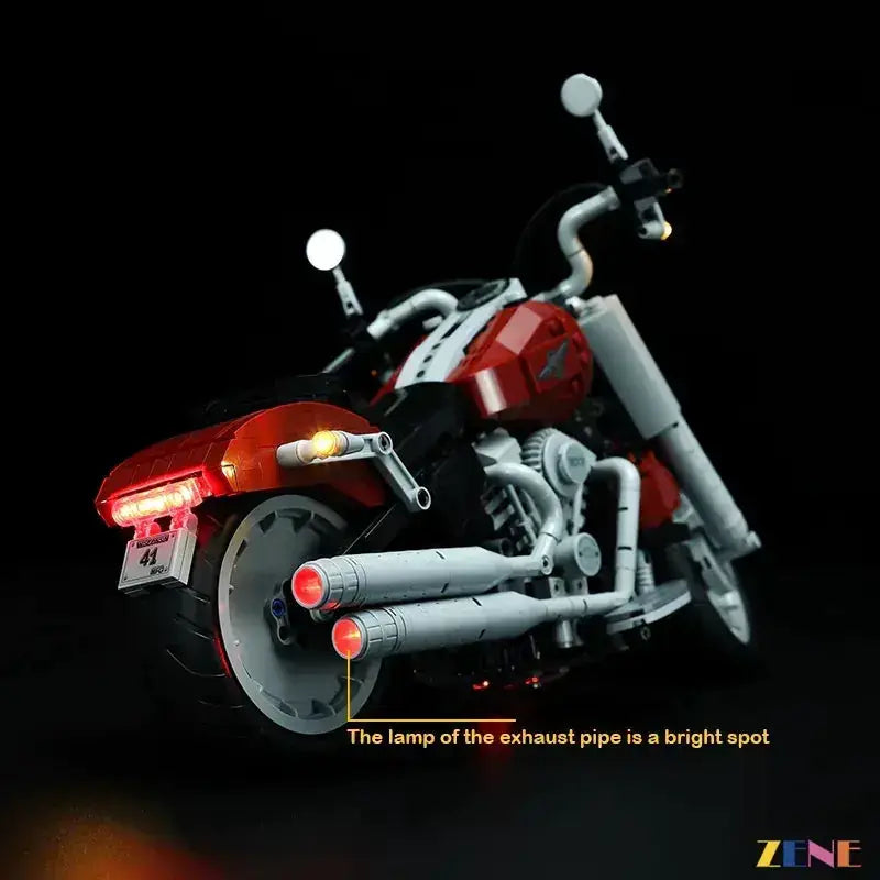 MOC Lego Harley-Davidson Fat Boy Lighting Kit Easy Install - ToylandEU