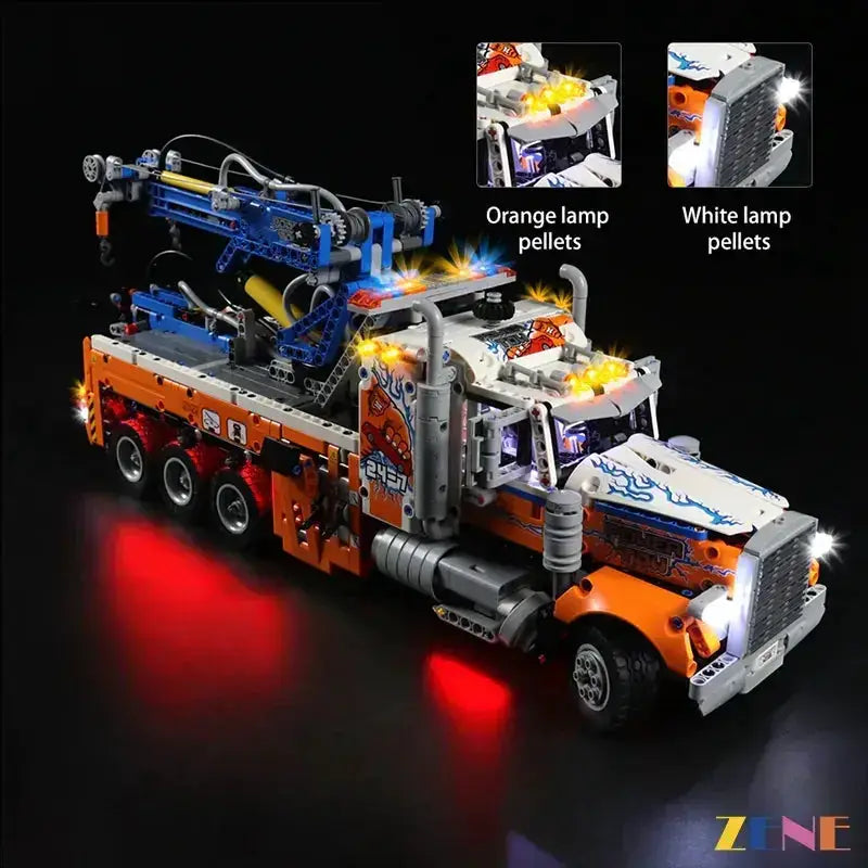 MOC LEGO Tow Truck Light Kit For 42128 Simple Install Guide - ToylandEU