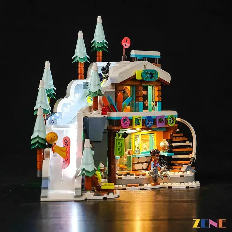 MOC Lego Light Kit For Holiday Ski Slope And Cafe Illuminates - ToylandEU