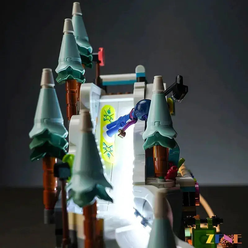 MOC Lego Light Kit For Holiday Ski Slope And Cafe Illuminates - ToylandEU