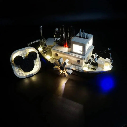 MOC Lego Steamboat Willie Light Kit for 21317 Sets Illuminated - ToylandEU