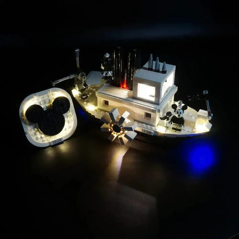 MOC Lego Steamboat Willie Light Kit for 21317 Sets Illuminated - ToylandEU