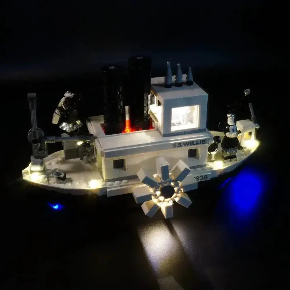 MOC Lego Steamboat Willie Light Kit for 21317 Sets Illuminated - ToylandEU