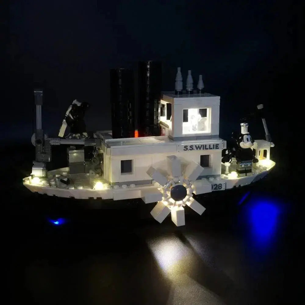 MOC Lego Steamboat Willie Light Kit for 21317 Sets Illuminated - ToylandEU