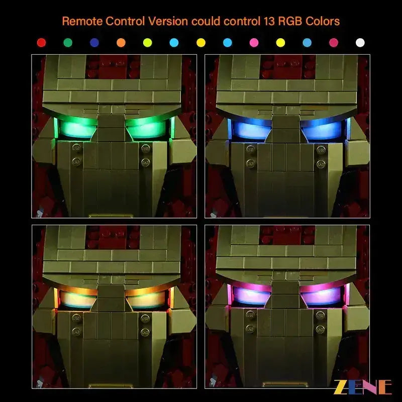 MOC LEGO Iron Man Helmet Light Kit With Easy Installation - ToylandEU