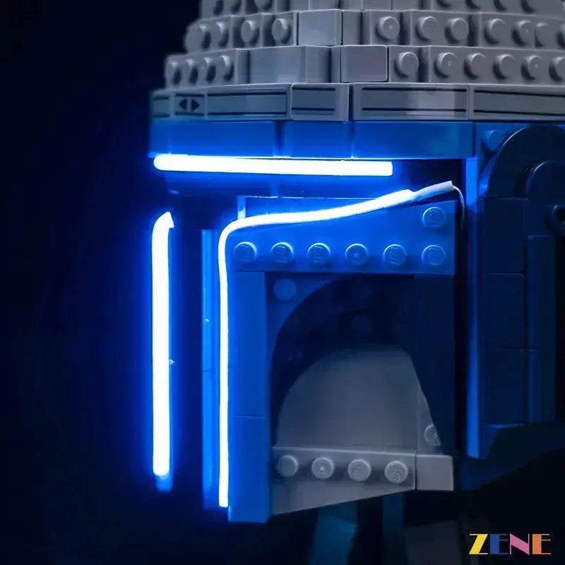 MOC Lego Jango Fett Helmet Light Kit With Rechargeable Power - ToylandEU