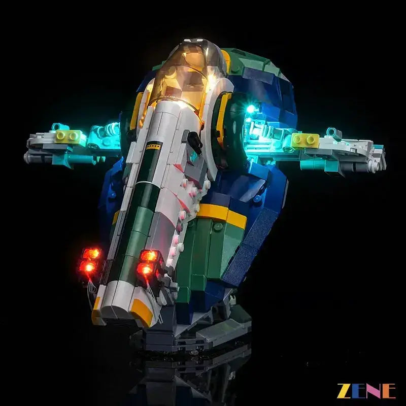 MOC LEGO Light Kit For Jango Fett Starship 75433 Illuminates Details - ToylandEU