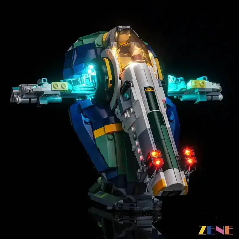 MOC LEGO Light Kit For Jango Fett Starship 75433 Illuminates Details - ToylandEU