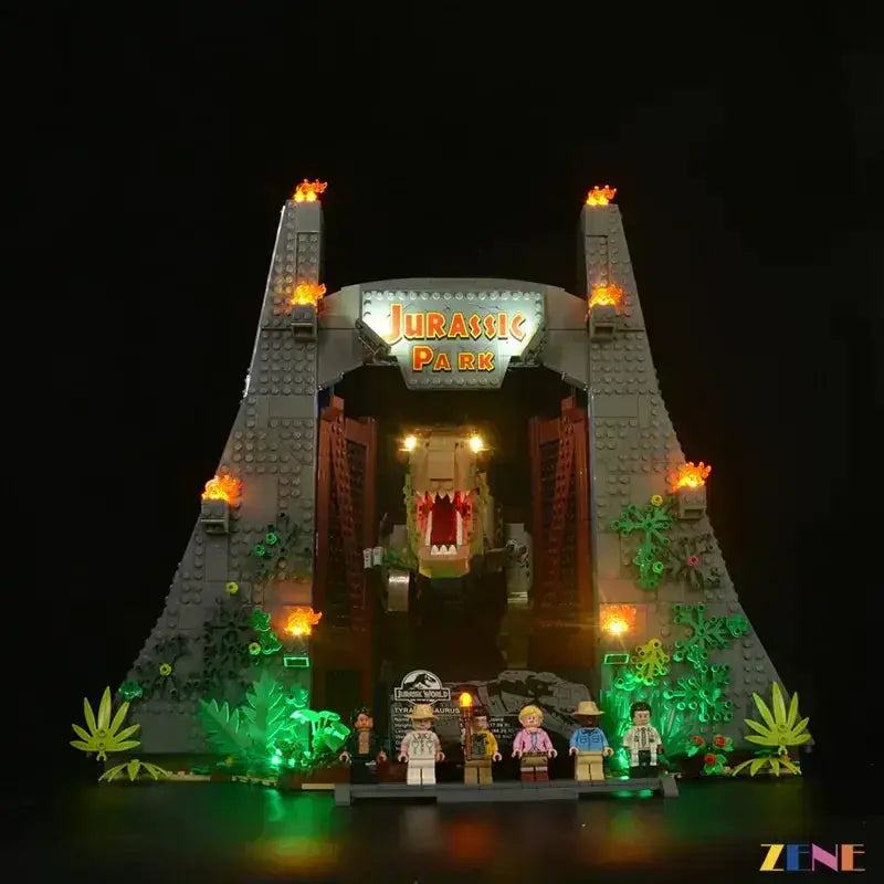 MOC LEGO Jurassic Park T Rex Rampage Light Kit Illuminates Sets - ToylandEU