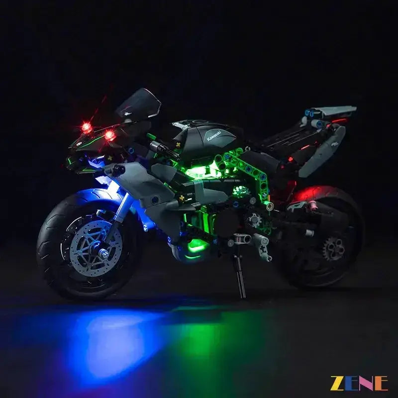 MOC Bright LED Light Kit For LEGO Kawasaki Ninja H2R 42170 - ToylandEU