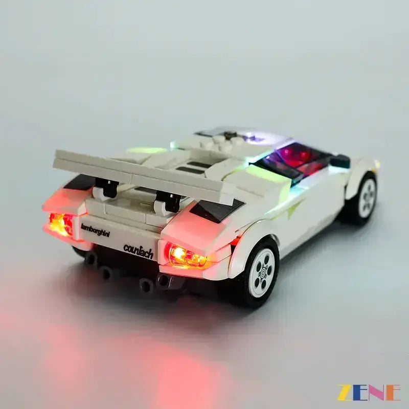 MOC Lego Lamborghini Countach 76908 Light Kit For Easy Night Illumination - ToylandEU