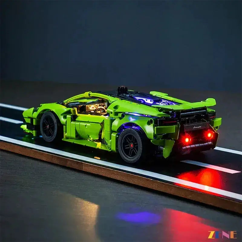 MOC Lego Lighting Kit For Lamborghini Huracan Tecnica 42161 Illuminates Details - ToylandEU