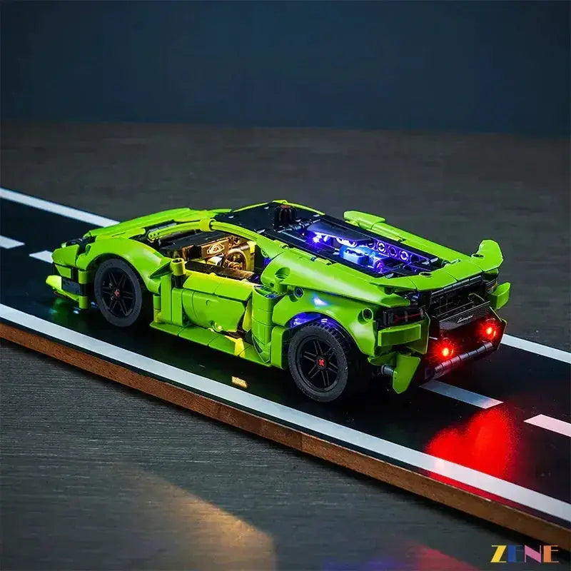 MOC Lego Lighting Kit For Lamborghini Huracan Tecnica 42161 Illuminates Details - ToylandEU