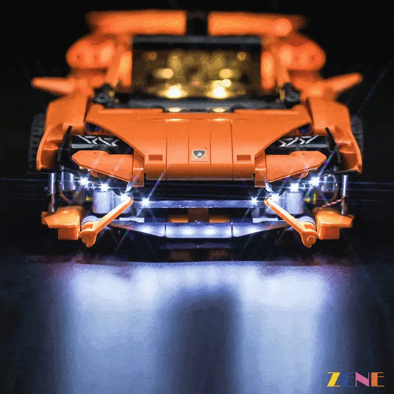 MOC LEGO Lighting Kit For Huracan Tecnica Orange With Bright LEDs - ToylandEU