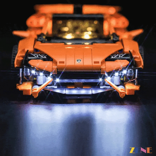 MOC LEGO Lighting Kit For Huracan Tecnica Orange With Bright LEDs - ToylandEU