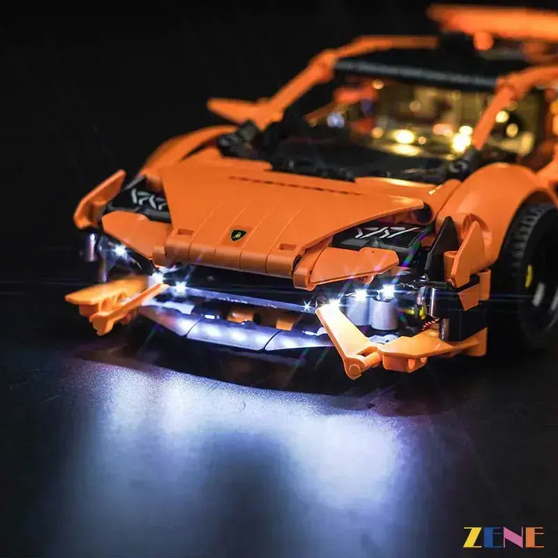 MOC LEGO Lighting Kit For Huracan Tecnica Orange With Bright LEDs - ToylandEU