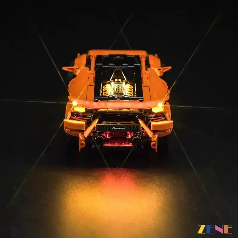 MOC LEGO Lighting Kit For Huracan Tecnica Orange With Bright LEDs - ToylandEU