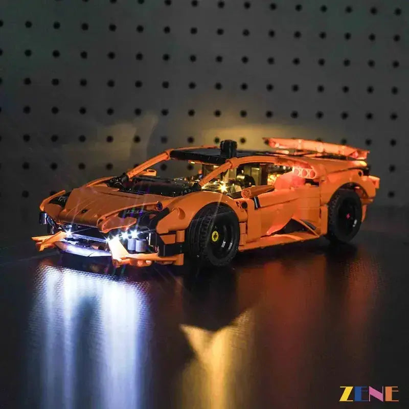 MOC LEGO Lighting Kit For Huracan Tecnica Orange With Bright LEDs - ToylandEU