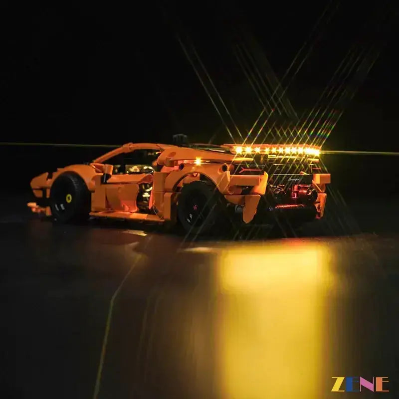 MOC LEGO Lighting Kit For Huracan Tecnica Orange With Bright LEDs - ToylandEU
