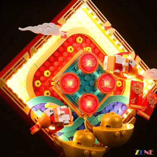 MOC Lego Lunar New Year Display Light Kit Illuminated Effects - ToylandEU