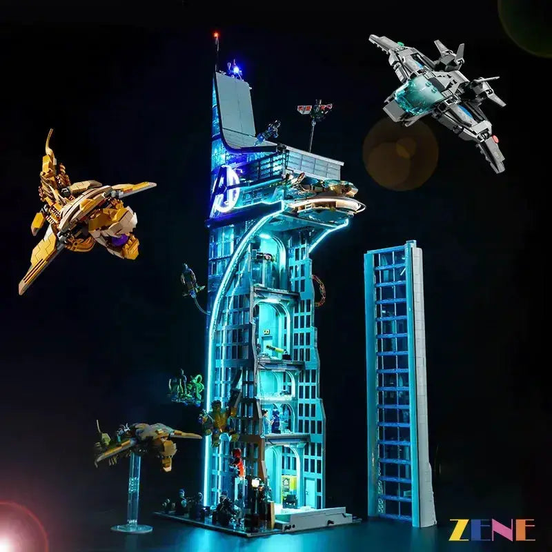 MOC LEGO Light Kit for Marvel Avengers Tower 76269 Illuminates Display - ToylandEU