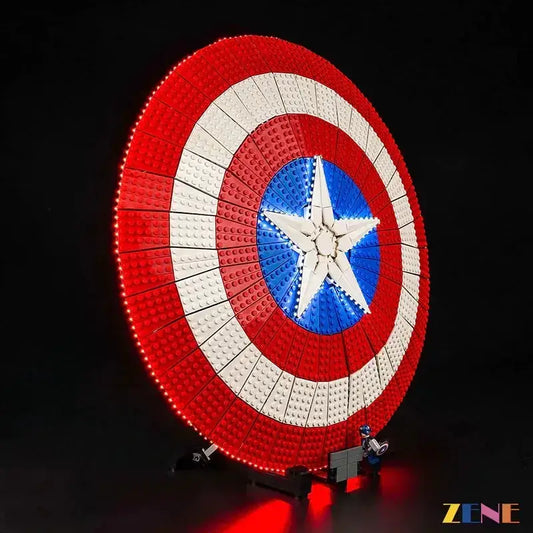 MOC LEGO Captain America Shield Light Kit For Display Showcase - ToylandEU