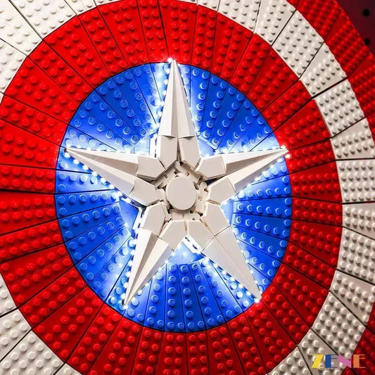 MOC LEGO Captain America Shield Light Kit For Display Showcase - ToylandEU