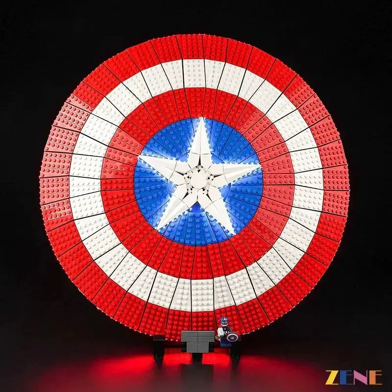 MOC LEGO Captain America Shield Light Kit For Display Showcase - ToylandEU