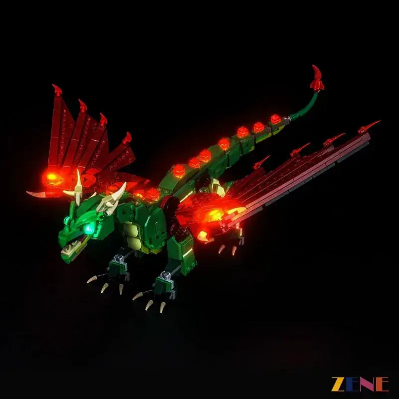MOC Lego Medieval Dragon 31161 Light Kit With Easy Setup - ToylandEU