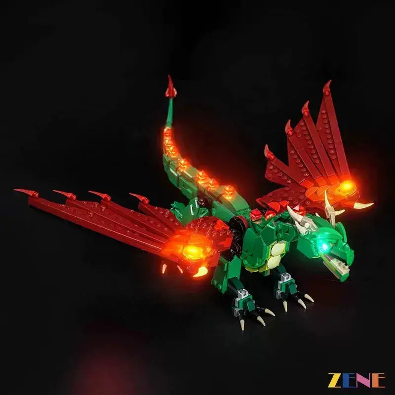 MOC Lego Medieval Dragon 31161 Light Kit With Easy Setup - ToylandEU