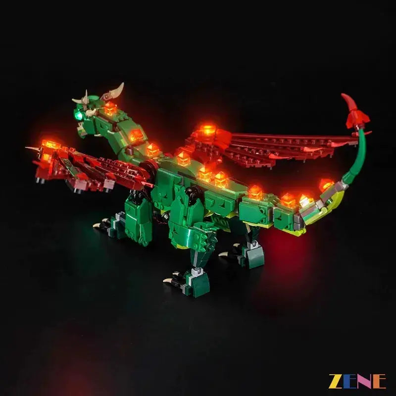 MOC Lego Medieval Dragon 31161 Light Kit With Easy Setup - ToylandEU