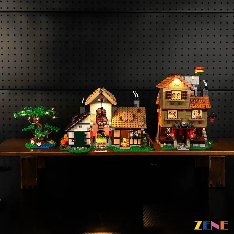 MOC Easy Install LEGO Light Kit For Medieval Town Square 10332 - ToylandEU
