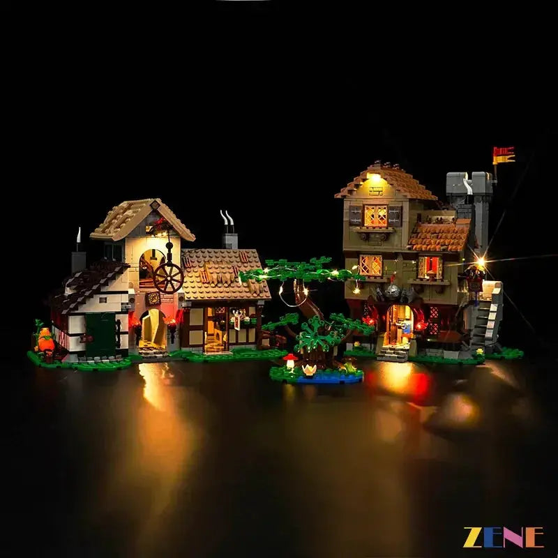 MOC Easy Install LEGO Light Kit For Medieval Town Square 10332 - ToylandEU