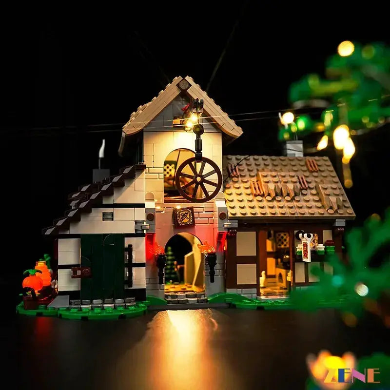 MOC Easy Install LEGO Light Kit For Medieval Town Square 10332 - ToylandEU