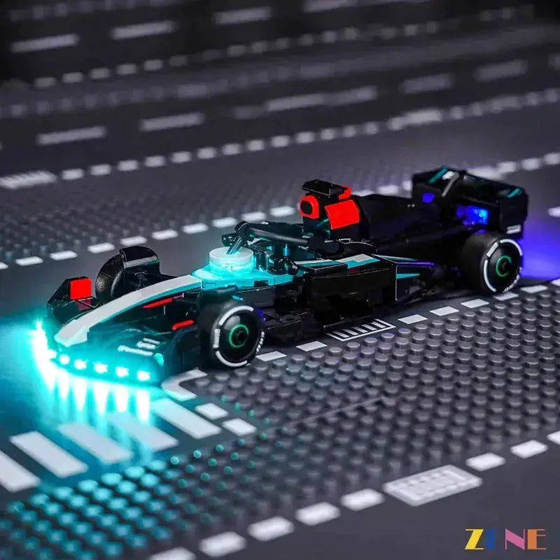 MOC Lego Mercedes F1 Light Kit With Turquoise Blue Illumination - ToylandEU