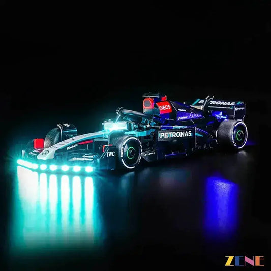 MOC Lego Mercedes F1 Light Kit With Turquoise Blue Illumination - ToylandEU