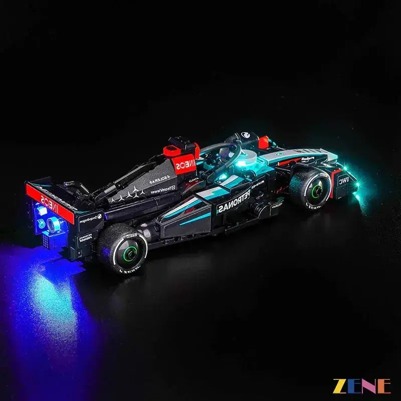 MOC Lego Mercedes F1 Light Kit With Turquoise Blue Illumination - ToylandEU