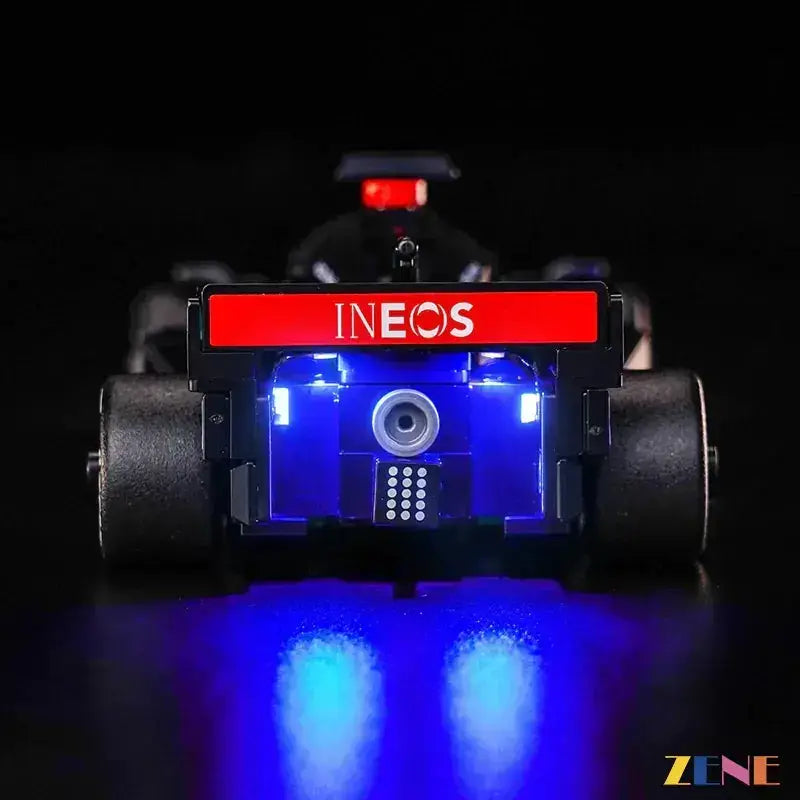 MOC Lego Mercedes F1 Light Kit With Turquoise Blue Illumination - ToylandEU