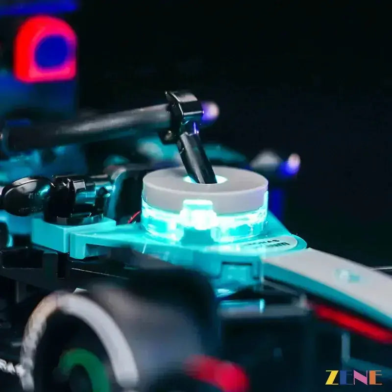 MOC Lego Mercedes F1 Light Kit With Turquoise Blue Illumination - ToylandEU
